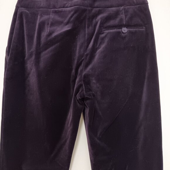 Tommy Hilfiger velour pant in eggplant - sz 2 - Picture 2 of 4